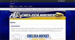 Desktop Screenshot of chelseahockey.pucksystems.com