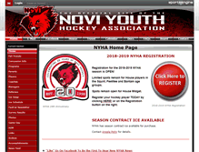 Tablet Screenshot of noviyouthhockey.pucksystems.com